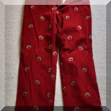 H15. Orvis embroidered holiday corduroys. 